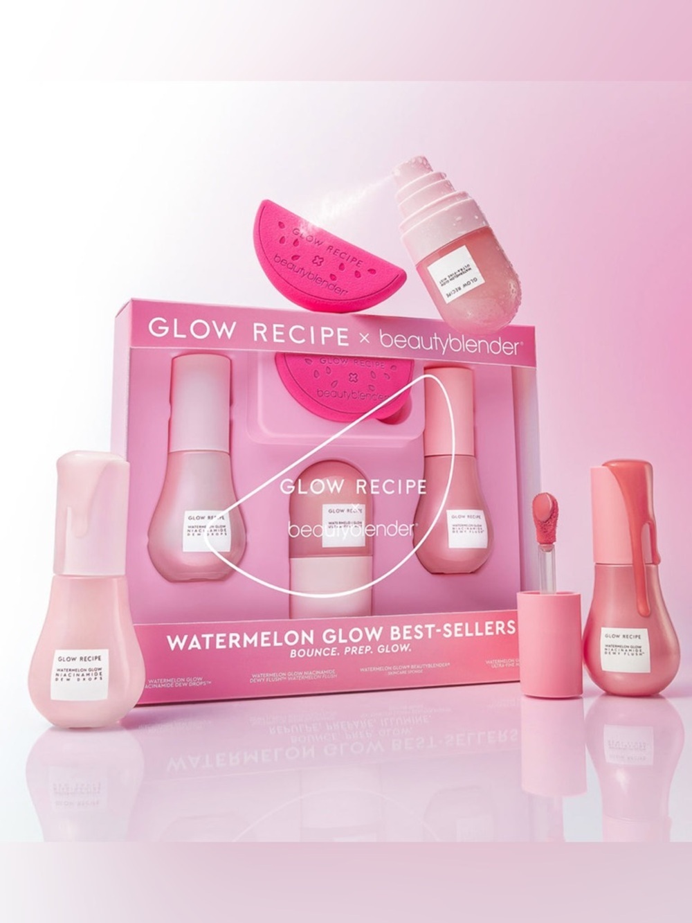 NEW Glow Recipe x Beauty Blender Watermelon Glow Best-Sellers Kit